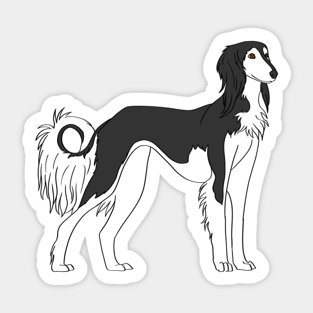 Saluki Sticker by Adastumae